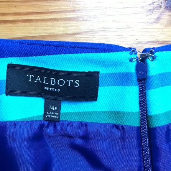 Talbots Multi Striped Pencil Skirt, EUC, 14P - Picture 5 of 13